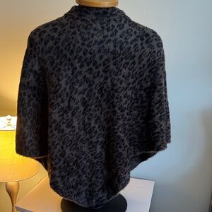 Chico's Black and Brown Animal Print Poncho